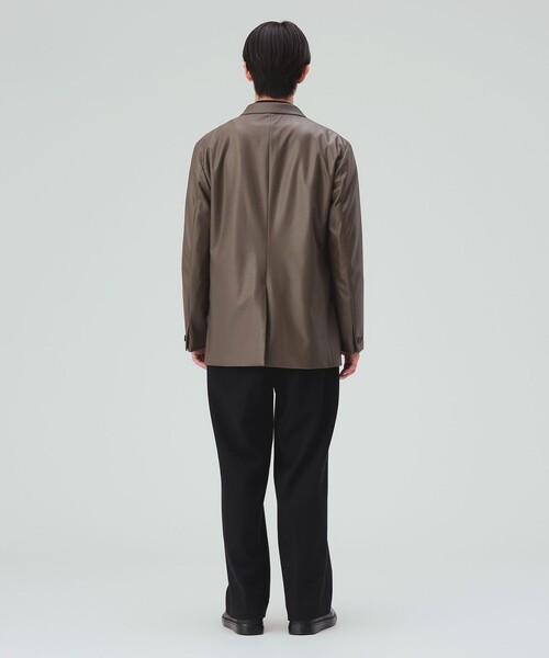 BEAMS HEART(ビームスハート)の「フェイクレザー ジャケット(テーラードジャケット・メンズ・グレー系その他/ブラック・X-LARGE/LARGE/MEDIUM/SMALL)」の4枚目の写真