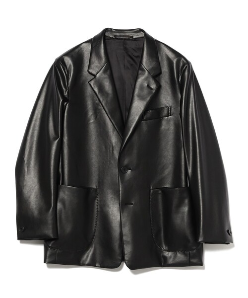 BEAMS HEART(ビームスハート)の「フェイクレザー ジャケット(テーラードジャケット・メンズ・グレー系その他/ブラック・X-LARGE/LARGE/MEDIUM/SMALL)」の6枚目の写真