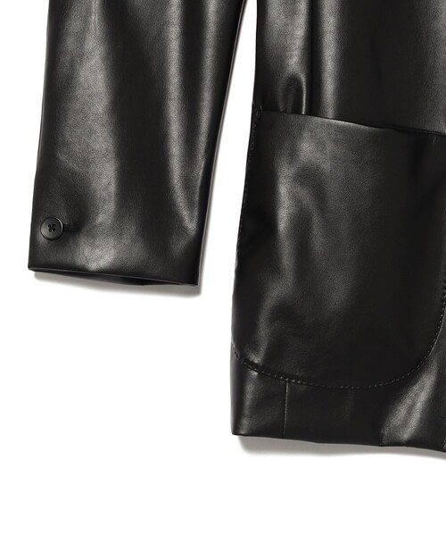 BEAMS HEART(ビームスハート)の「フェイクレザー ジャケット(テーラードジャケット・メンズ・グレー系その他/ブラック・X-LARGE/LARGE/MEDIUM/SMALL)」の8枚目の写真