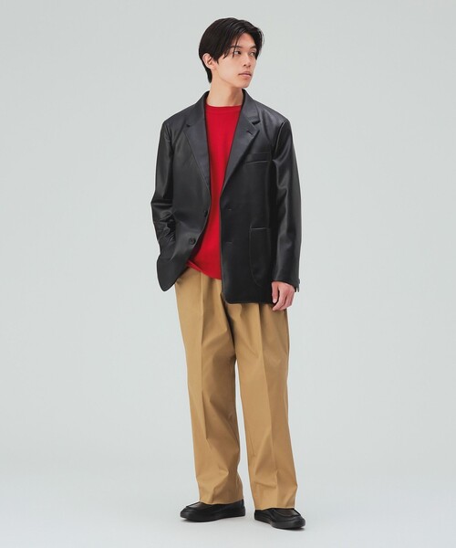 BEAMS HEART(ビームスハート)の「フェイクレザー ジャケット(テーラードジャケット・メンズ・グレー系その他/ブラック・X-LARGE/LARGE/MEDIUM/SMALL)」の12枚目の写真