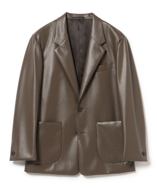 BEAMS HEART(ビームスハート)の「フェイクレザー ジャケット(テーラードジャケット・メンズ・グレー系その他/ブラック・X-LARGE/LARGE/MEDIUM/SMALL)」の15枚目の写真
