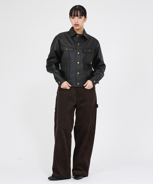 Lee(リー)の「【LEE / リー】カウレザージャケット / LM9911 COW LEATHER RJK(ライダースジャケット・メンズ・ブラック・M/L/XL)」の2枚目の写真