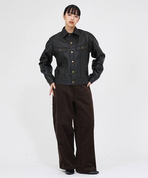 Lee(リー)の「【LEE / リー】カウレザージャケット / LM9911 COW LEATHER RJK(ライダースジャケット・メンズ・ブラック・M/L/XL)」の3枚目の写真