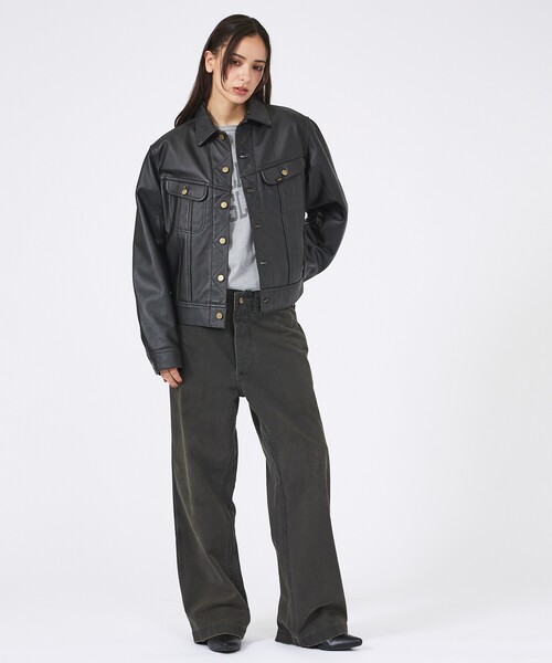 Lee(リー)の「【LEE / リー】カウレザージャケット / LM9911 COW LEATHER RJK(ライダースジャケット・メンズ・ブラック・M/L/XL)」の4枚目の写真
