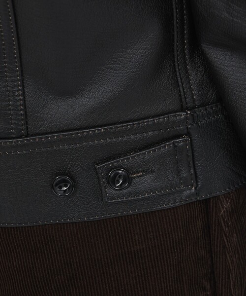 Lee(リー)の「【LEE / リー】カウレザージャケット / LM9911 COW LEATHER RJK(ライダースジャケット・メンズ・ブラック・M/L/XL)」の10枚目の写真