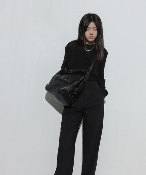 WESTBOY(ウエストボーイ)の「Y2K ユニセックス エコレザー 2WAY ショルダーバッグ WO26W2BG13(ショルダーバッグ・メンズ・ブラック・FREE)」の14枚目の写真