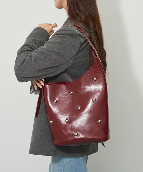MAGASIN DE MODE Chou Chou(マガジンデモードシュシュ)の「【MAGASIN DE MODE Chou Chou】スタッズワンハンドルバッグ SNBD(ハンドバッグ・レディース・バーガンディー/ブラウン/ブラック・FREE)」の20枚目の写真