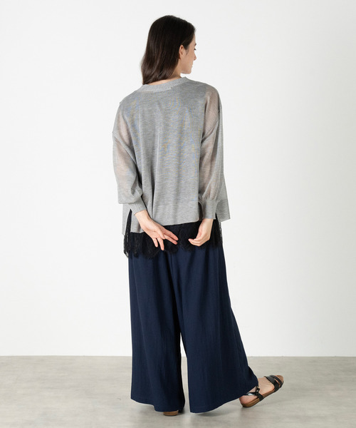 MELROSE claire(メルローズ クレール)の「【強撚ミックスラメニットカーディガン】(カーディガン/ボレロ・レディース・グレー/ブルー/ブラウン・FREE)」の6枚目の写真