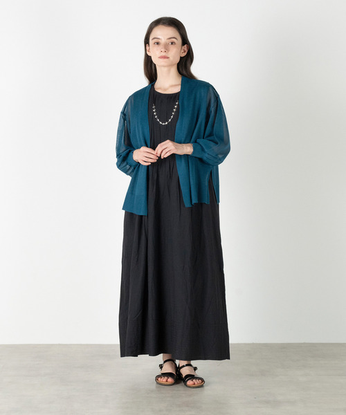 MELROSE claire(メルローズ クレール)の「【強撚ミックスラメニットカーディガン】(カーディガン/ボレロ・レディース・グレー/ブルー/ブラウン・FREE)」の10枚目の写真