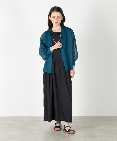 MELROSE claire(メルローズ クレール)の「【強撚ミックスラメニットカーディガン】(カーディガン/ボレロ・レディース・グレー/ブルー/ブラウン・FREE)」の11枚目の写真