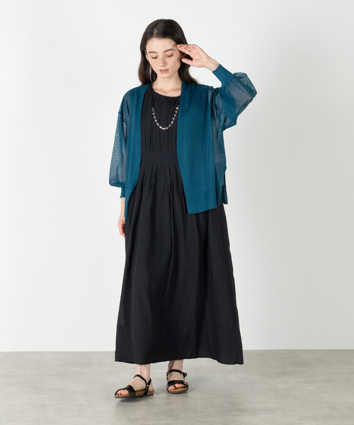 MELROSE claire(メルローズ クレール)の「【強撚ミックスラメニットカーディガン】(カーディガン/ボレロ・レディース・グレー/ブルー/ブラウン・FREE)」の12枚目の写真