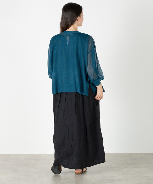MELROSE claire(メルローズ クレール)の「【強撚ミックスラメニットカーディガン】(カーディガン/ボレロ・レディース・グレー/ブルー/ブラウン・FREE)」の14枚目の写真