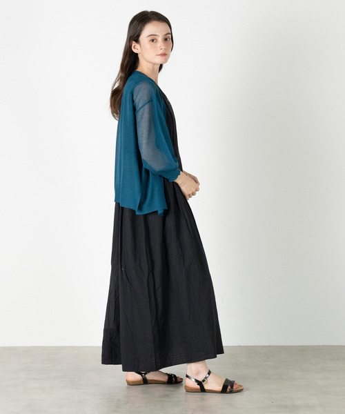 MELROSE claire(メルローズ クレール)の「【強撚ミックスラメニットカーディガン】(カーディガン/ボレロ・レディース・グレー/ブルー/ブラウン・FREE)」の15枚目の写真