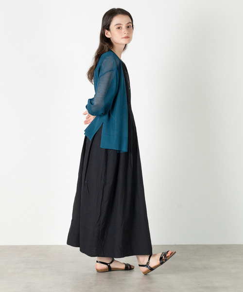 MELROSE claire(メルローズ クレール)の「【強撚ミックスラメニットカーディガン】(カーディガン/ボレロ・レディース・グレー/ブルー/ブラウン・FREE)」の15枚目の写真