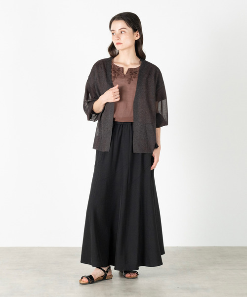 MELROSE claire(メルローズ クレール)の「【強撚ミックスラメニットカーディガン】(カーディガン/ボレロ・レディース・グレー/ブルー/ブラウン・FREE)」の11枚目の写真