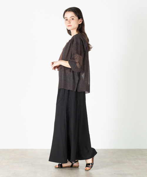 MELROSE claire(メルローズ クレール)の「【強撚ミックスラメニットカーディガン】(カーディガン/ボレロ・レディース・グレー/ブルー/ブラウン・FREE)」の9枚目の写真