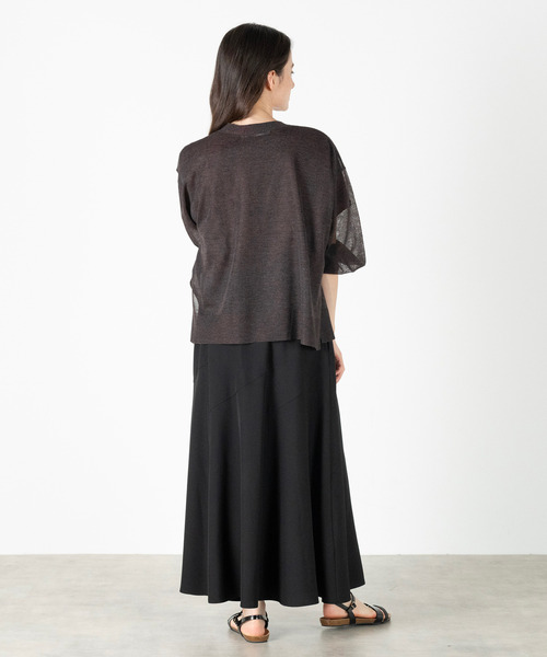 MELROSE claire(メルローズ クレール)の「【強撚ミックスラメニットカーディガン】(カーディガン/ボレロ・レディース・グレー/ブルー/ブラウン・FREE)」の8枚目の写真