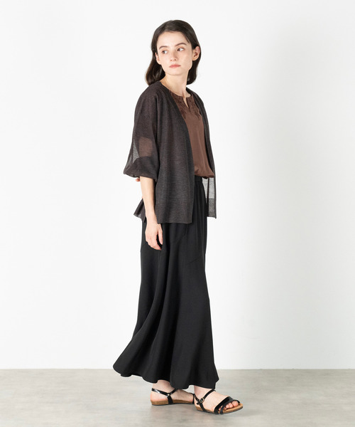 MELROSE claire(メルローズ クレール)の「【強撚ミックスラメニットカーディガン】(カーディガン/ボレロ・レディース・グレー/ブルー/ブラウン・FREE)」の7枚目の写真