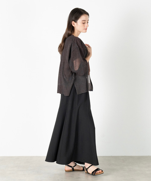 MELROSE claire(メルローズ クレール)の「【強撚ミックスラメニットカーディガン】(カーディガン/ボレロ・レディース・グレー/ブルー/ブラウン・FREE)」の6枚目の写真