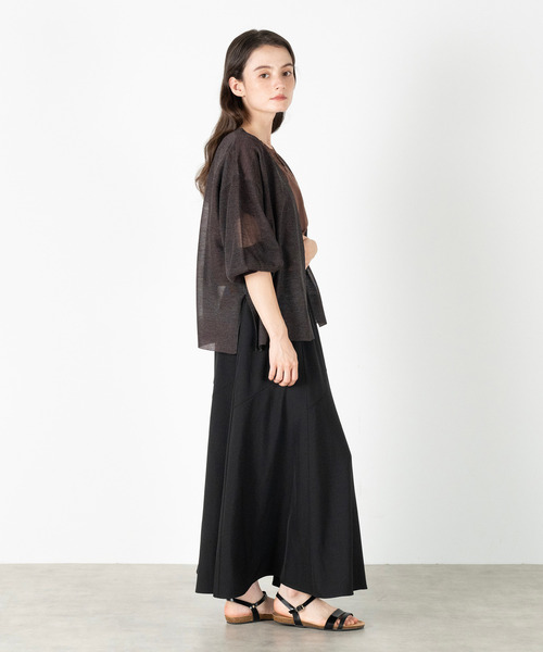 MELROSE claire(メルローズ クレール)の「【強撚ミックスラメニットカーディガン】(カーディガン/ボレロ・レディース・グレー/ブルー/ブラウン・FREE)」の5枚目の写真