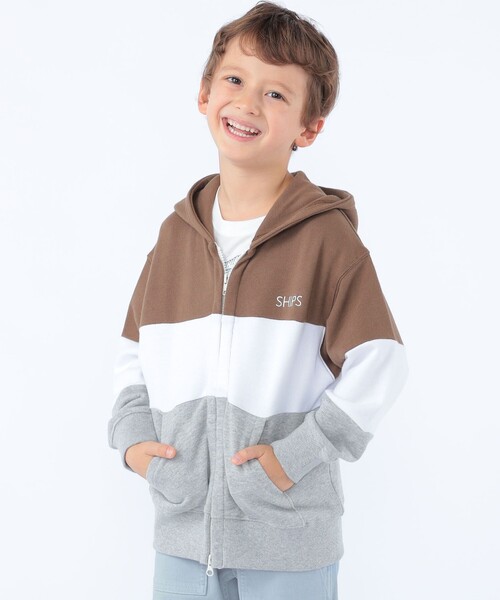 SHIPS(シップス)の「SHIPS KIDS:100~130cm / ロゴ フード ジップ パーカ(パーカー・キッズ・ブラウン・130/120/110/100)」の4枚目の写真
