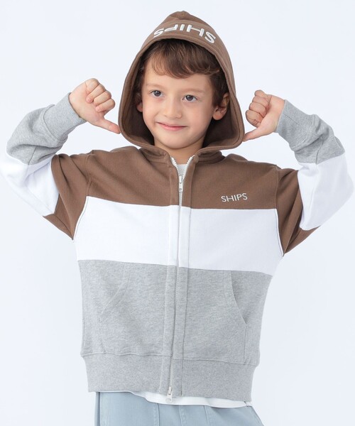 SHIPS(シップス)の「SHIPS KIDS:100~130cm / ロゴ フード ジップ パーカ(パーカー・キッズ・ブラウン・130/120/110/100)」の5枚目の写真