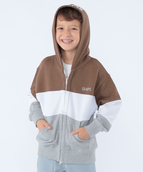 SHIPS(シップス)の「SHIPS KIDS:100~130cm / ロゴ フード ジップ パーカ(パーカー・キッズ・ブラウン・130/120/110/100)」の6枚目の写真