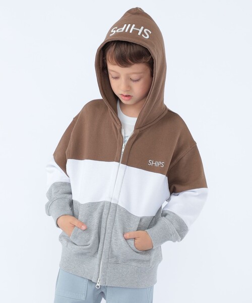 SHIPS(シップス)の「SHIPS KIDS:100~130cm / ロゴ フード ジップ パーカ(パーカー・キッズ・ブラウン・130/120/110/100)」の7枚目の写真