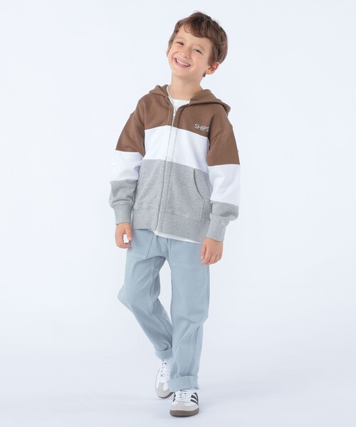 SHIPS(シップス)の「SHIPS KIDS:100~130cm / ロゴ フード ジップ パーカ(パーカー・キッズ・ブラウン・130/120/110/100)」の9枚目の写真