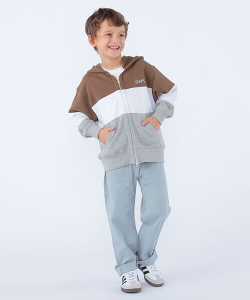 SHIPS(シップス)の「SHIPS KIDS:100~130cm / ロゴ フード ジップ パーカ(パーカー・キッズ・ブラウン・130/120/110/100)」の10枚目の写真