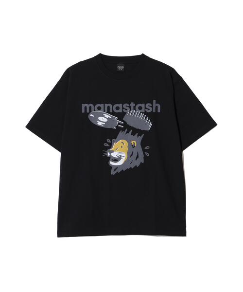 MANASTASH（マナスタッシュ）の「MANASTASH/マナスタッシュ　CiTee LION（Tシャツ/カットソー・メンズ・ホワイト/ブラック/ライトグリーン・L/M/XL/S）」の2枚目の写真