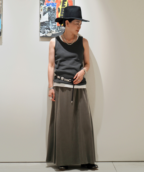 AP STUDIO(エーピーストゥディオ)の「フェードスカート(スカート・レディース・アイボリー/カーキ・38/36)」の3枚目の写真