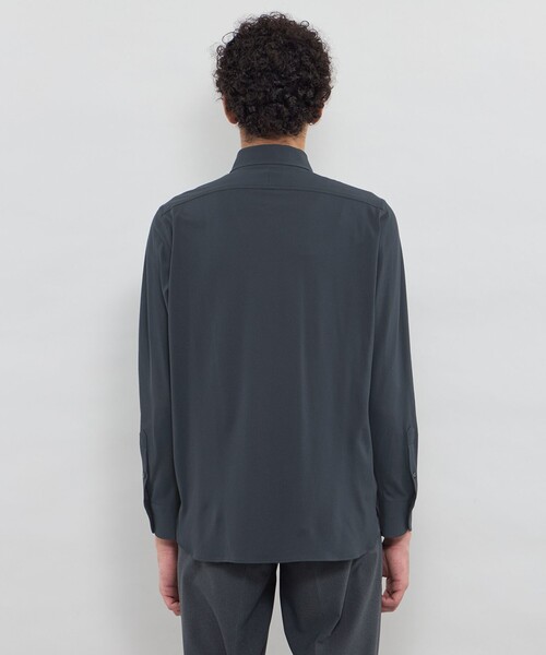MACKINTOSH LONDON（マッキントッシュ ロンドン）の「【FLEX JERSEY】交編鹿の子ジャージー ワンピースカラーシャツ（シャツ/ブラウス・メンズ・ダークブラウン/ホワイト/ダークネイビー/グレー系その他・XL/L/M/S）」の14枚目の写真