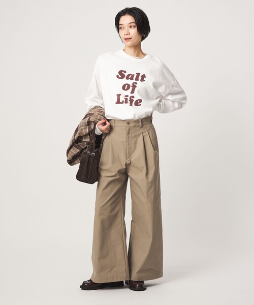 green label relaxing（グリーンレーベルリラクシング）の「［size SHORTあり］チノ パンツ（チノパンツ・レディース・ダークブラウン/ベージュ・40/SHORT/38/36）」の4枚目の写真