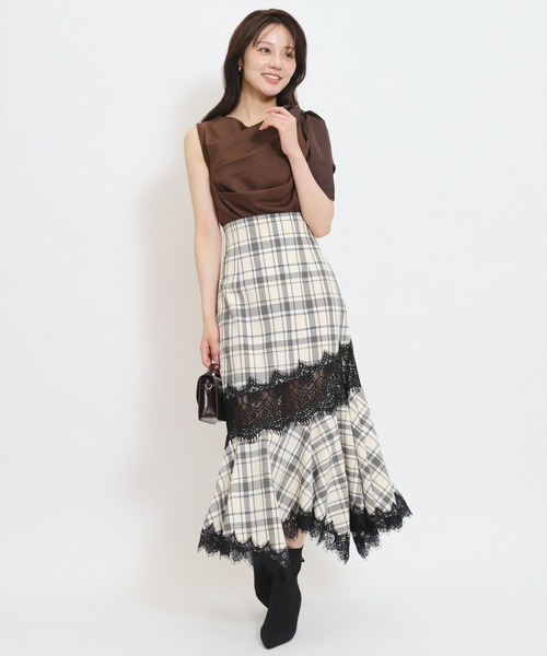 WILLSELECTION(ウィルセレクション)の「レース切替アシメヘムマーメイドスカート(スカート・レディース・ホワイト系その他/ブラック系その他/ブラウン系その他・FREE)」の10枚目の写真