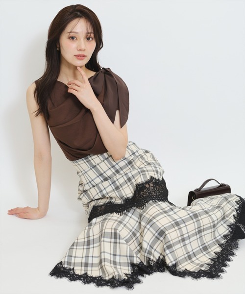 WILLSELECTION(ウィルセレクション)の「レース切替アシメヘムマーメイドスカート(スカート・レディース・ホワイト系その他/ブラック系その他/ブラウン系その他・FREE)」の20枚目の写真