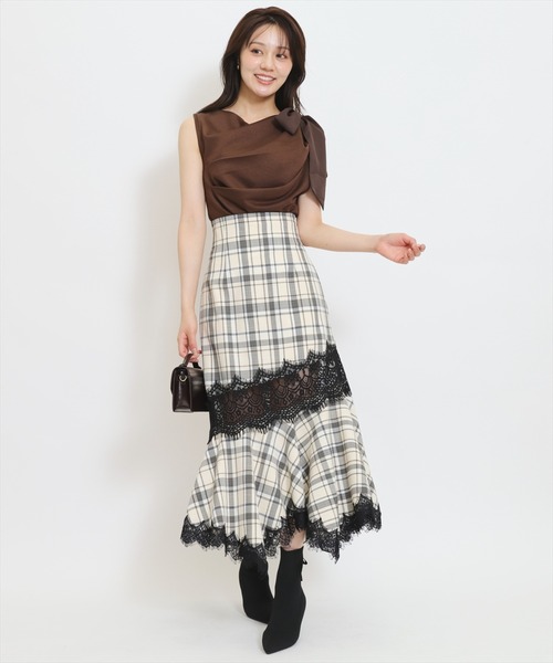 WILLSELECTION(ウィルセレクション)の「レース切替アシメヘムマーメイドスカート(スカート・レディース・ホワイト系その他/ブラック系その他/ブラウン系その他・FREE)」の21枚目の写真