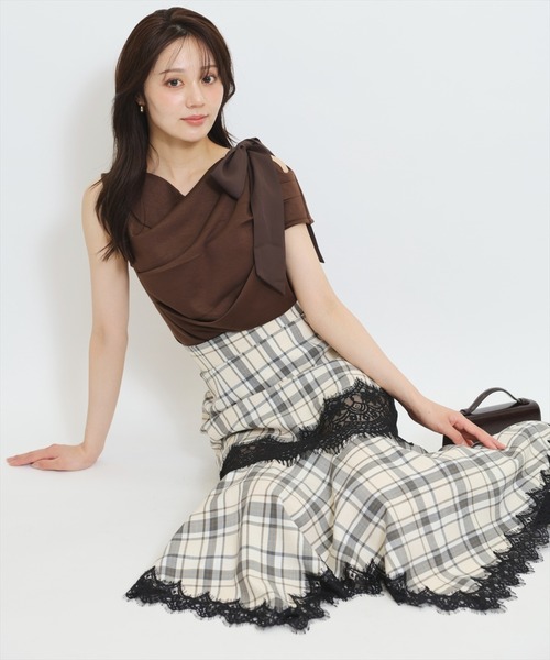 WILLSELECTION(ウィルセレクション)の「レース切替アシメヘムマーメイドスカート(スカート・レディース・ホワイト系その他/ブラック系その他/ブラウン系その他・FREE)」の12枚目の写真