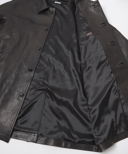ANOTHER OFFICE(アナザー オフィス)の「ANOTHER OFFICE LEATHER CAR COAT(その他アウター・メンズ・ブラック・2)」の4枚目の写真