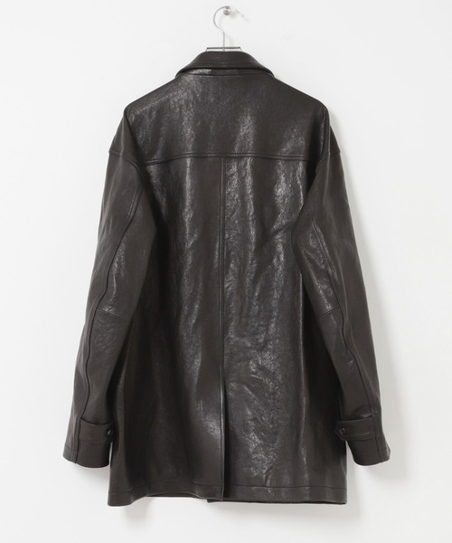 ANOTHER OFFICE(アナザー オフィス)の「ANOTHER OFFICE LEATHER CAR COAT(その他アウター・メンズ・ブラック・2)」の5枚目の写真