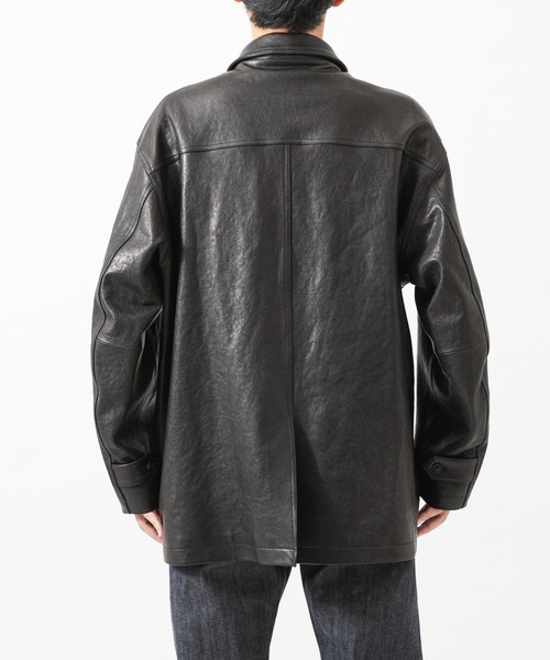 ANOTHER OFFICE(アナザー オフィス)の「ANOTHER OFFICE LEATHER CAR COAT(その他アウター・メンズ・ブラック・2)」の9枚目の写真