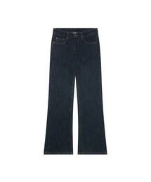 RIVETTE VEIN BOOTCUT DENIM PANTS [DEEP BLUE]