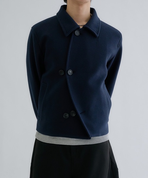 EPNK(イーピーエヌケー)の「Multiple short peacoat / マルチプルショートPコート(ピーコート・メンズ・ネイビー/チャコールグレー/ブラック・SMALL/MEDIUM/LARGE)」の3枚目の写真