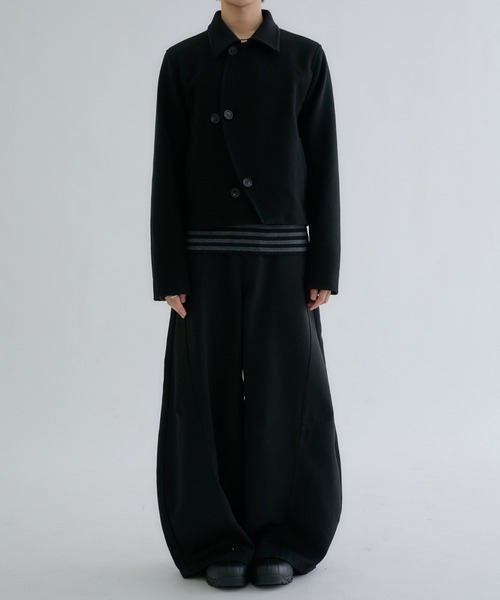 EPNK(イーピーエヌケー)の「Multiple short peacoat / マルチプルショートPコート(ピーコート・メンズ・ネイビー/チャコールグレー/ブラック・SMALL/MEDIUM/LARGE)」の8枚目の写真