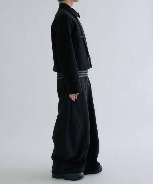 EPNK(イーピーエヌケー)の「Multiple short peacoat / マルチプルショートPコート(ピーコート・メンズ・ネイビー/チャコールグレー/ブラック・SMALL/MEDIUM/LARGE)」の16枚目の写真