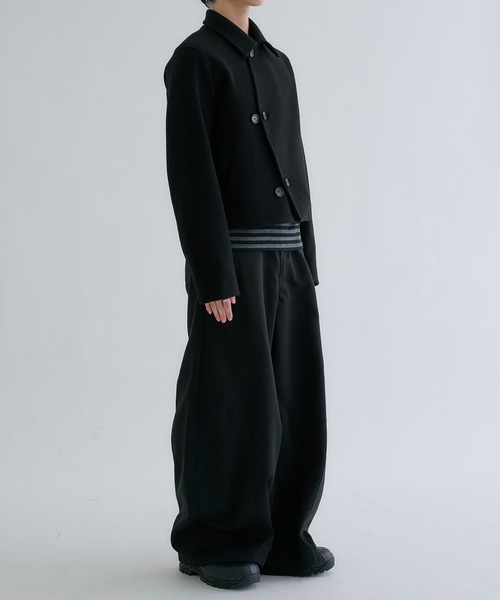 EPNK(イーピーエヌケー)の「Multiple short peacoat / マルチプルショートPコート(ピーコート・メンズ・ネイビー/チャコールグレー/ブラック・SMALL/MEDIUM/LARGE)」の17枚目の写真