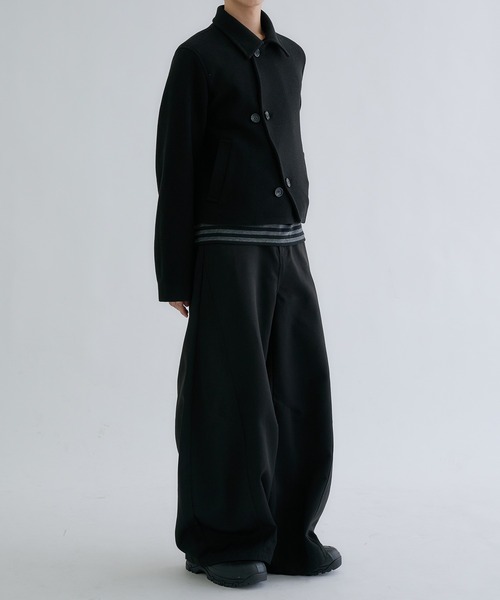 EPNK(イーピーエヌケー)の「Multiple short peacoat / マルチプルショートPコート(ピーコート・メンズ・ネイビー/チャコールグレー/ブラック・SMALL/MEDIUM/LARGE)」の18枚目の写真