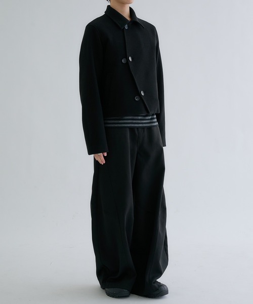 EPNK(イーピーエヌケー)の「Multiple short peacoat / マルチプルショートPコート(ピーコート・メンズ・ネイビー/チャコールグレー/ブラック・SMALL/MEDIUM/LARGE)」の19枚目の写真