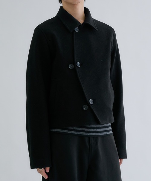 EPNK(イーピーエヌケー)の「Multiple short peacoat / マルチプルショートPコート(ピーコート・メンズ・ネイビー/チャコールグレー/ブラック・SMALL/MEDIUM/LARGE)」の7枚目の写真