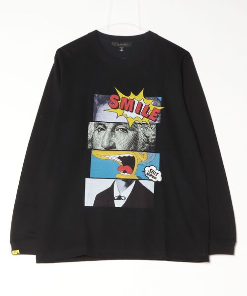 STUD MUFFIN(スタッドマフィン)の「STUD MUFFIN/スタッドマフィン/ブロックコラージュLSカット(Tシャツ/カットソー・メンズ・ブラック/ホワイト・3/4/2)」の1枚目の写真